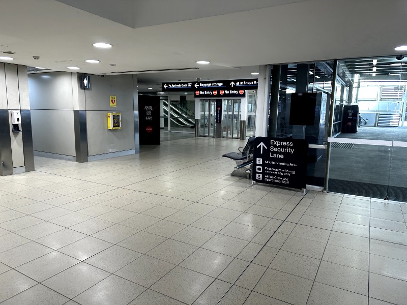 There's an Express Security Lane hidden on the ground floor of Sydney Airport Terminal 2