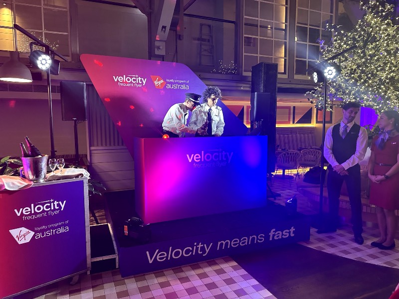Client Liaison were DJs at the launch event for the new Velocity Frequent Flyer branding