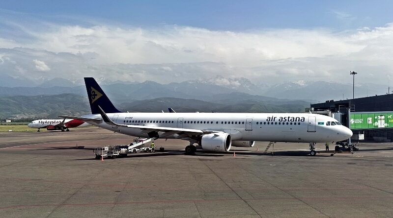 Air Astana Airbus A321 at Almaty International Airport