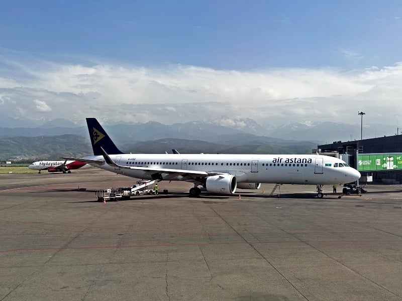 Air Astana Airbus A321 at Almaty International Airport