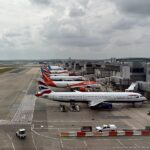 British Airways and easyJet planes at London Gatwick Airport