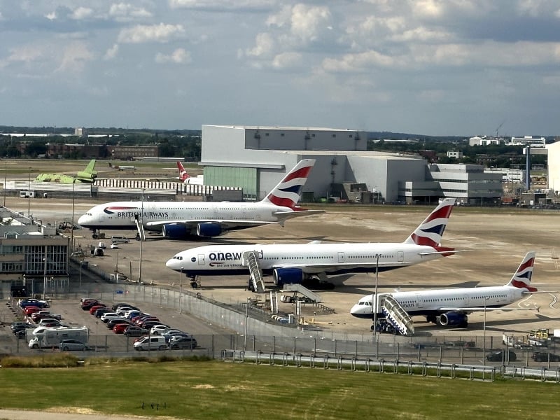 BA A380, 777 and A321 at LHR