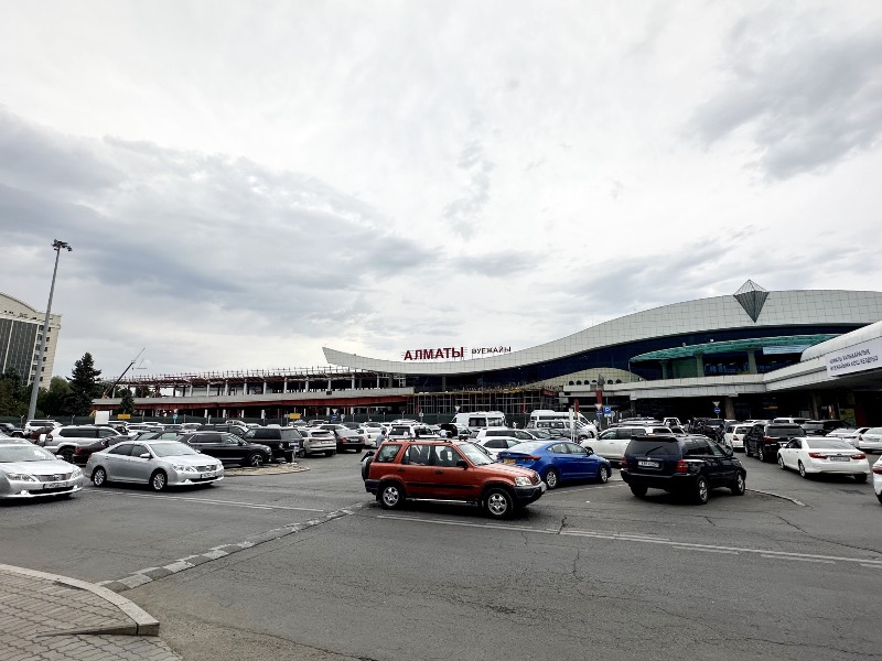 Construction work is underway on a larger terminal for Almaty Airport