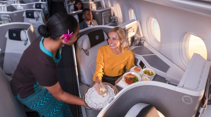 Fiji Airways A350 Business Class meal