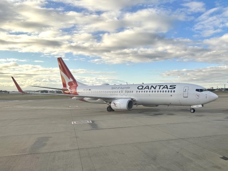 Qantas Boeing 737-800 in Brisbane