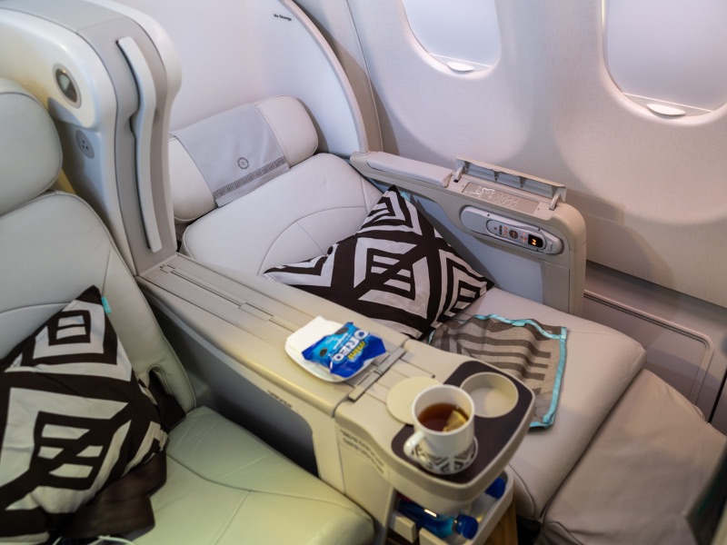 Fiji Airways A330 Business Class angle-flat bed