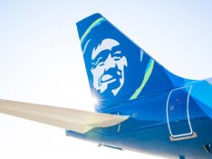 Alaska Airlines Airbus plane tail