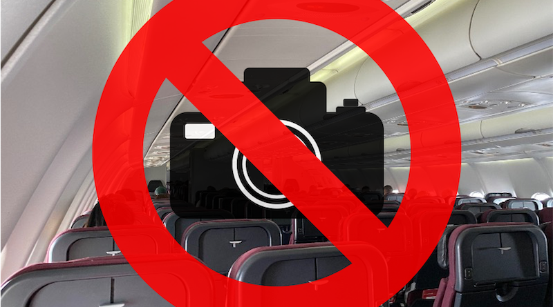 No photography of other people on Qantas flights