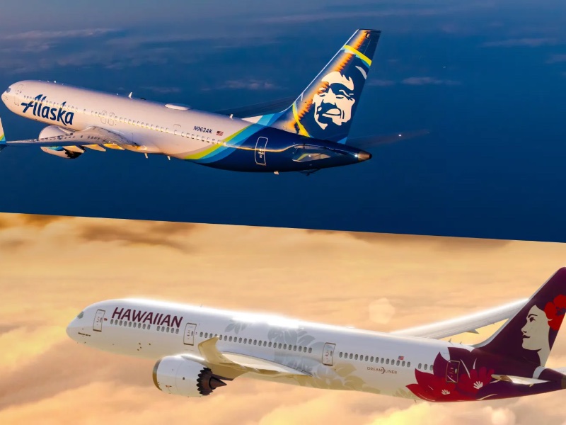 Alaska Airlines is merging with Hawaiian Airlines