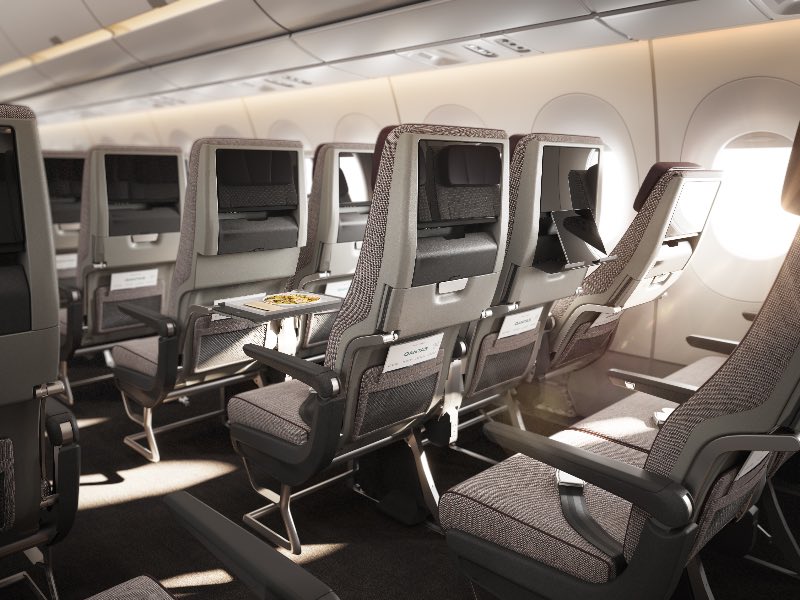 Qantas' new A350 Economy Class seats