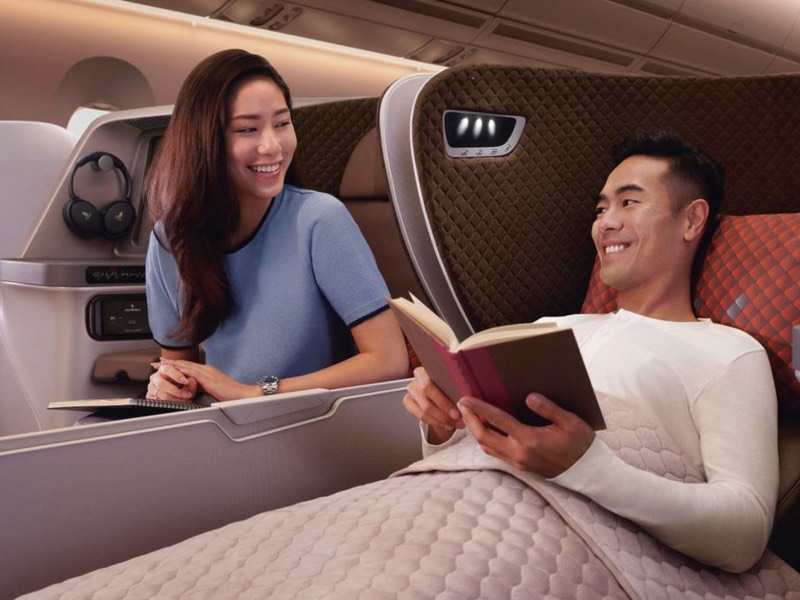 Singapore Airlines regional Business Class.
