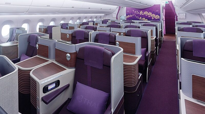 Thai Airways A350 Business Class cabin