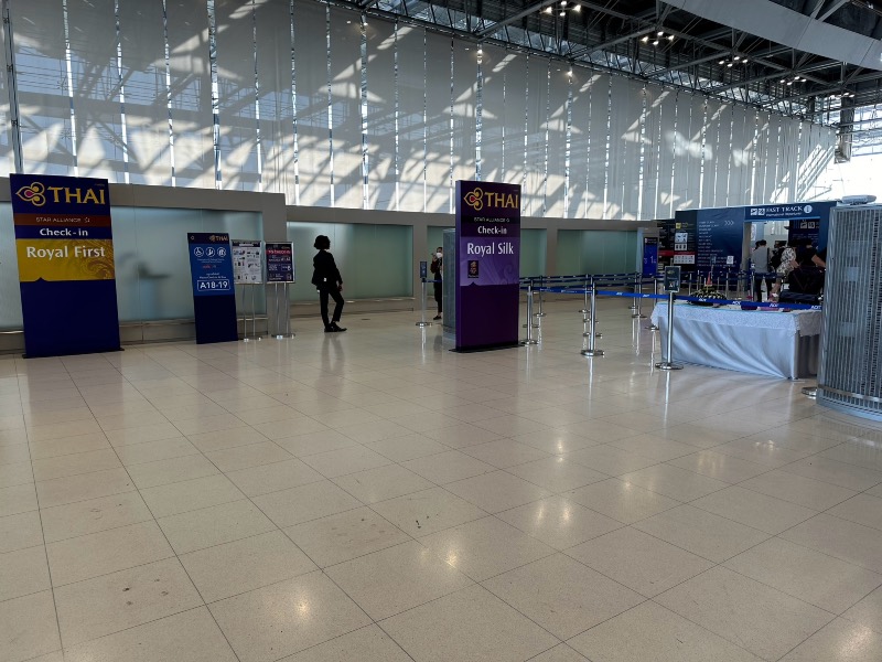 Thai Airways premium check-in area at BKK