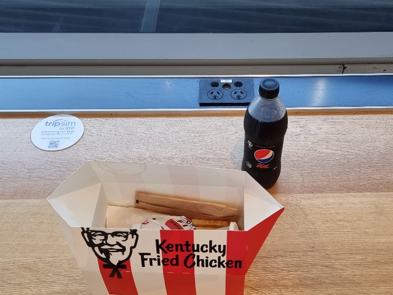 KFC meal Sydney Airport