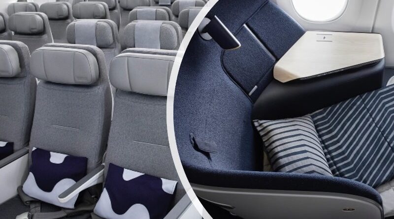 Finnair economy and business seats