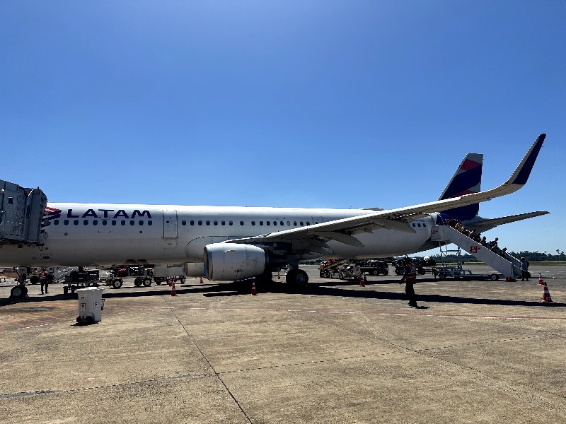 LATAM Airlines Airbus A321 at Foz do Iguaçu Airport in Brazil