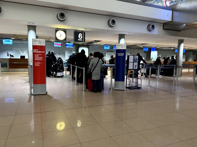 KLM checkin counters at Hamburg Airport