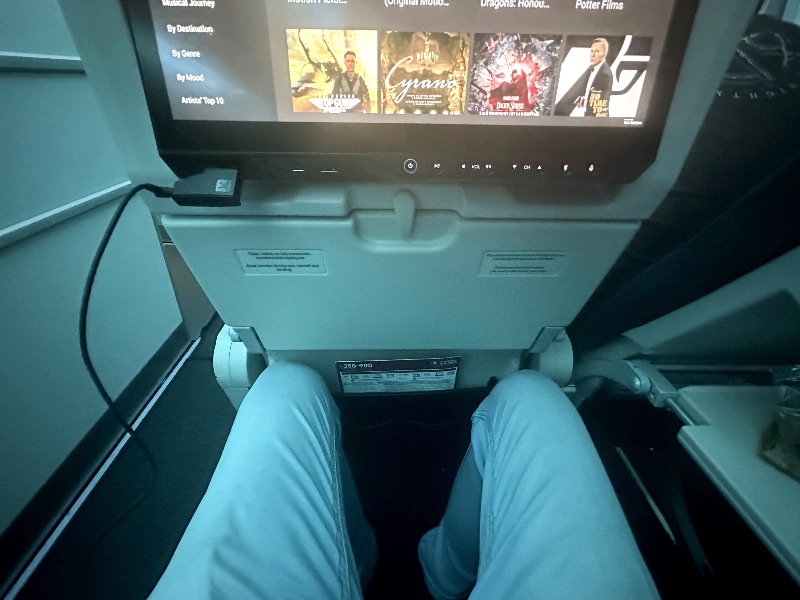 Economy Class legroom on the Turkish Airlines A350-900