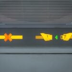 No-smoking and seatbelt signs on a plane