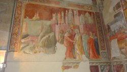 Fresco in Church of Santa Trinita, Florence 2013.jpg
