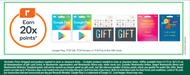 20x Everyday Rewards Points On Apple Gift Cards Woolworths, 60% OFF