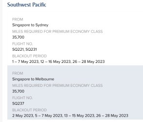 Premium economy and on Spontaneous Escapes May 2023