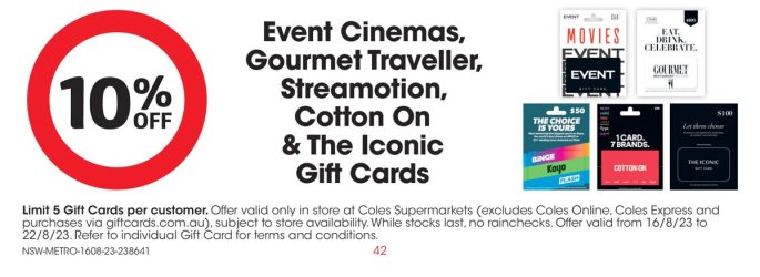 Top more than 141 coles gift card