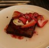Amedei chocolate sponge with strawberry salad & crème fraiche.jpg
