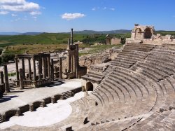 Dougga theatre and Capitol.jpg