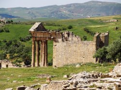 Dougga Capitol from theatre.jpg