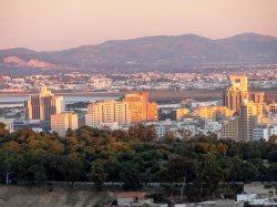 Tunis at sundown from hotel 2.jpg