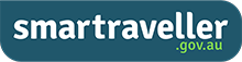 Smartraveller logo. smartraveller.gov.au Be informed. Be prepared.