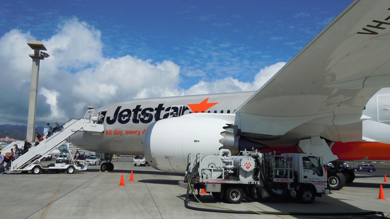 Jetstar’s Boeing 787 Dreamliner was refused landing at Bali Airport. Picture: Steve Creedy