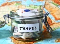 Travel money jar saving