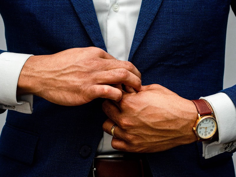 Man in suit with a nice watch