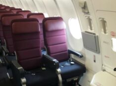 Qantas A330 Economy exit row