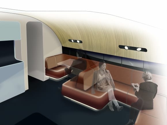 Artist's impression of new Qantas A380 lounge