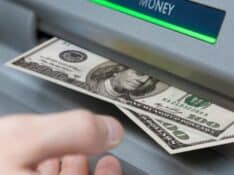 ATM withdrawal USD dollars