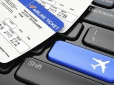 Airline ticket boarding pass