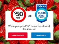 Example of a targeted Flybuys email offer