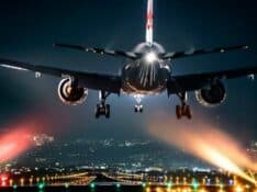 Airport JAL plane landing night curfew