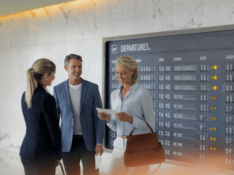Qantas First Lounge departures boarding pass
