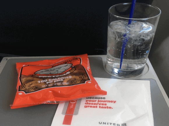 The First Class "meal" on a United flight