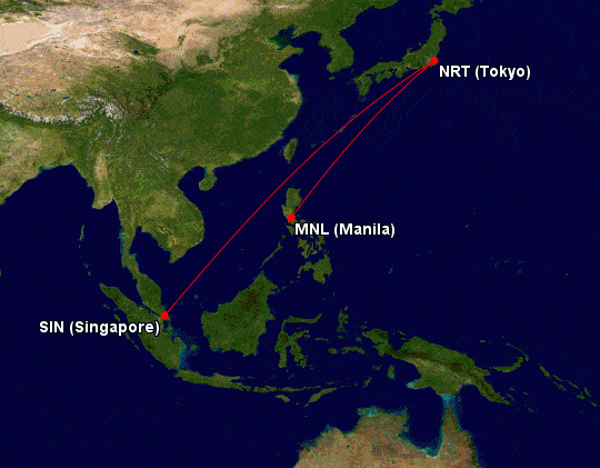Delta intra-Asia routes