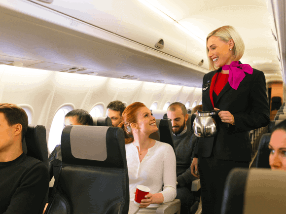 QantasLink Dash 8 Q400 Economy cabin