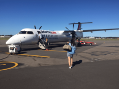 QantasLink Q400 boarding