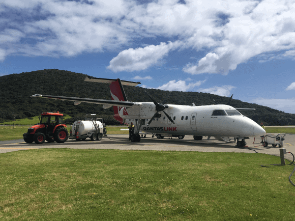 QantasLink Dash 8 200 series at Lord Howe Island Airport