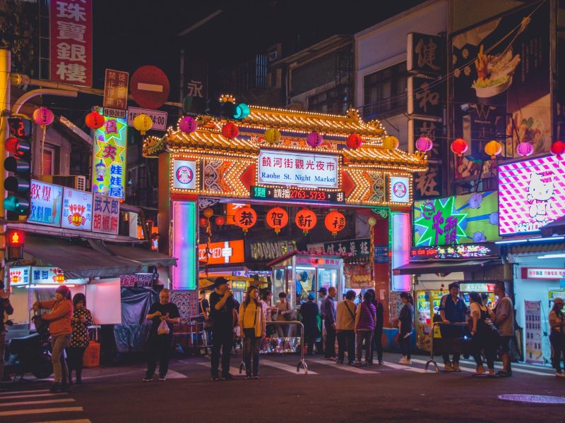 Night market in Taipei, Taiwan