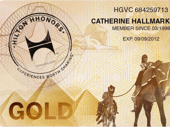 Hilton Honors Gold card