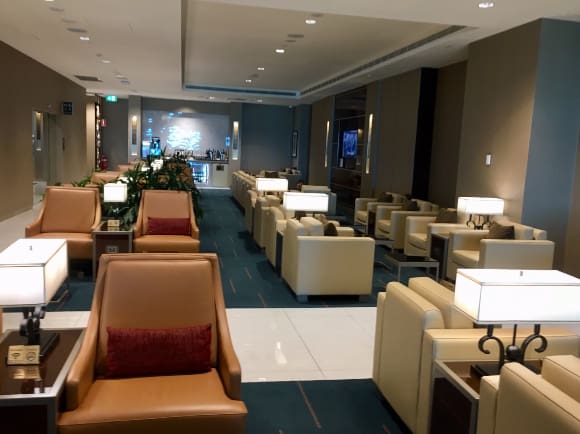 Seating area near the lounge entrance